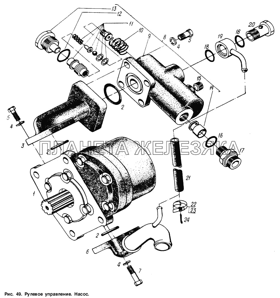 Рулевое управление. Насос МАЗ-6317