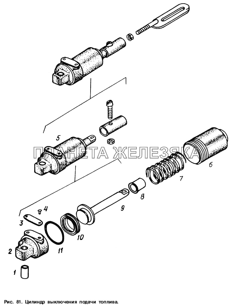 Цилиндр выключения подачи топлива МАЗ-6317