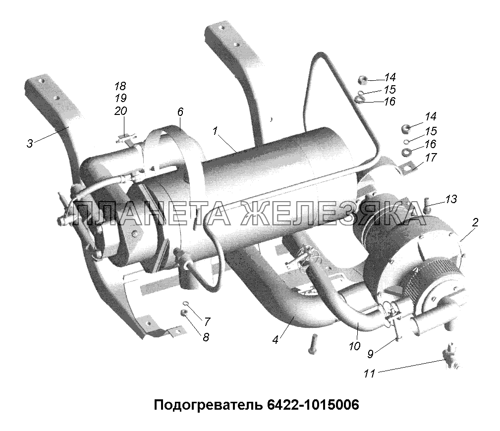 Подогреватель 6422-1015006 МАЗ-631705, 631708