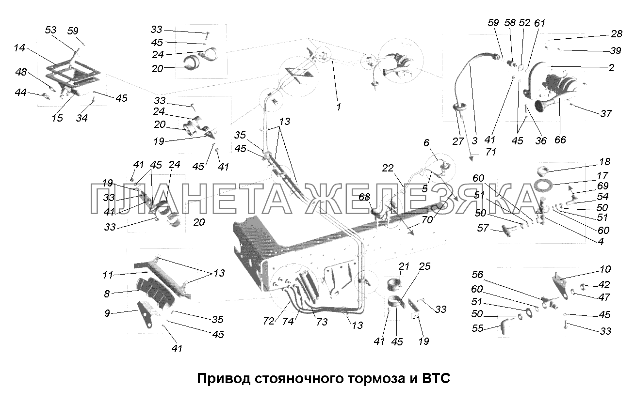 Тормоза\Отбор воздуха в атмосферу МАЗ-631705, 631708