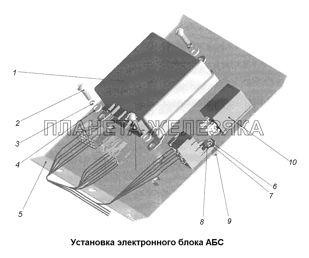 Электрооборудование\Установка электронного блока АБС (Ф.Wabco) МАЗ-631705, 631708