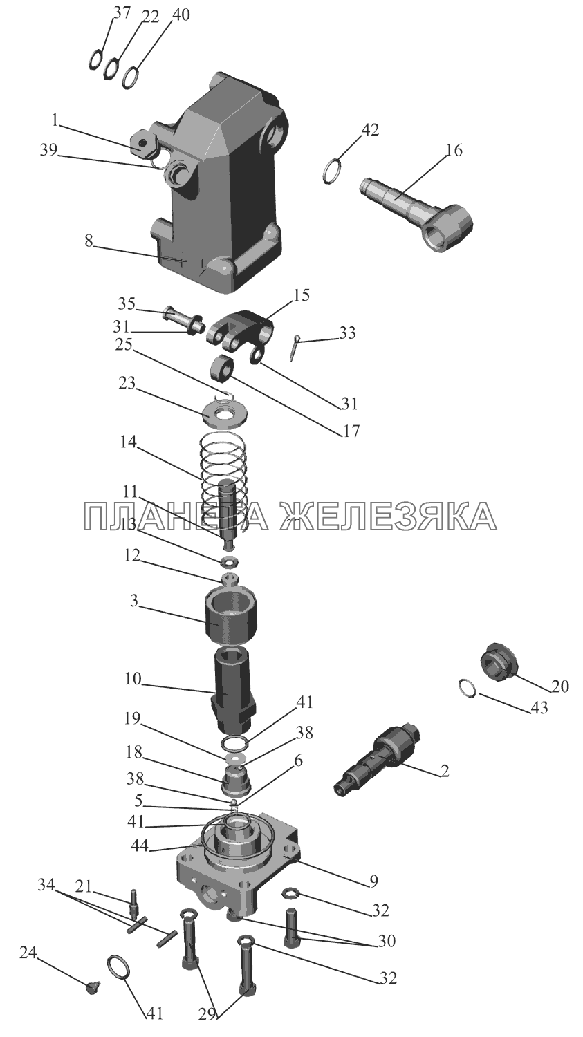 Насос механизма подъема кабины 64221-5004010 МАЗ-631705