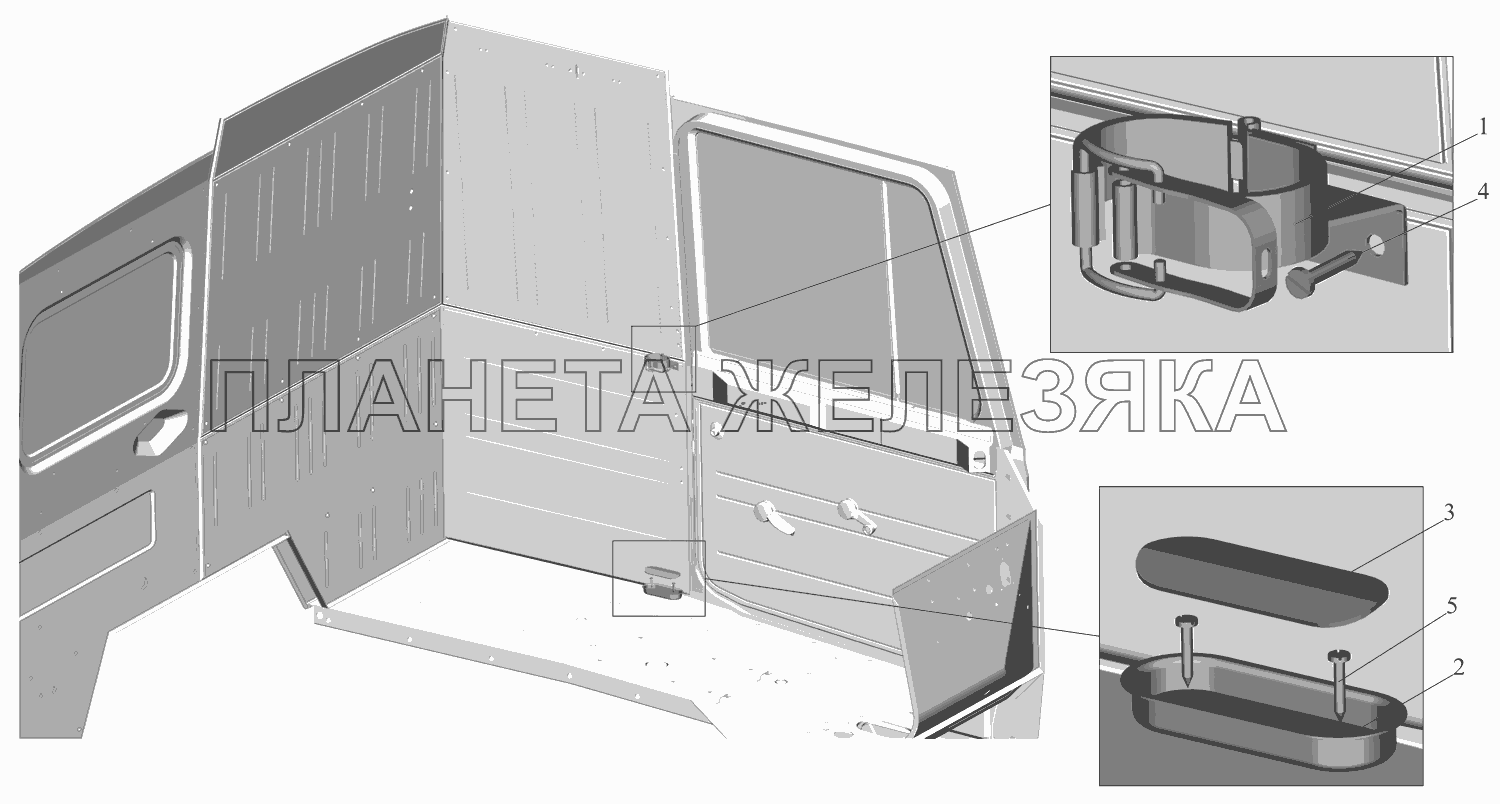 Установка кронштейнов для спецпринадлежностей МАЗ-631705