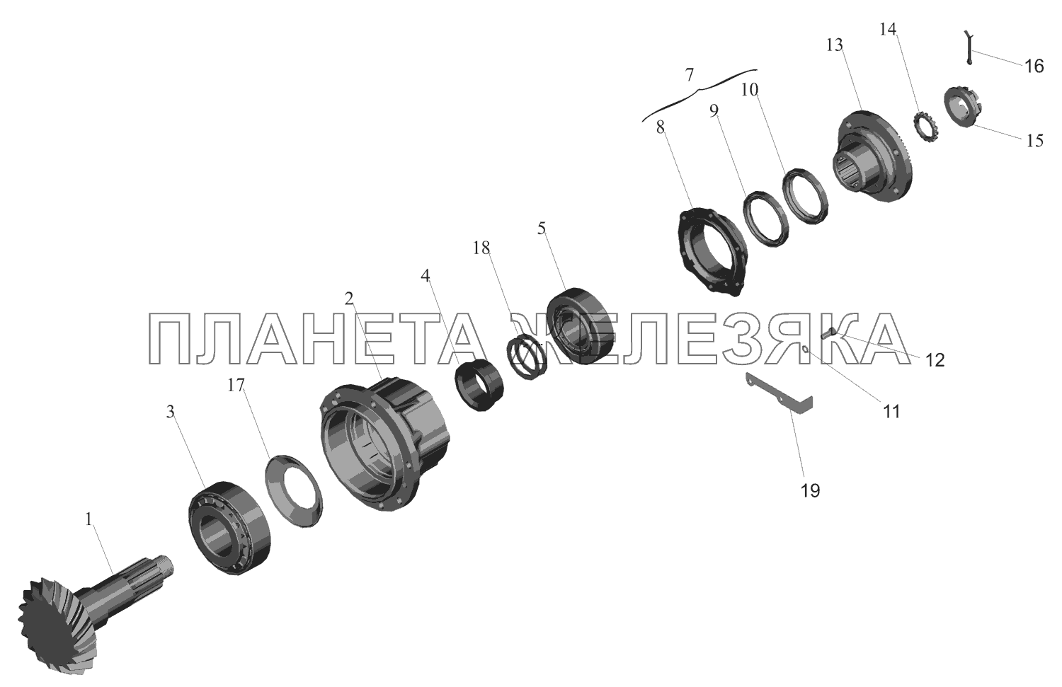 Редуктор. Шестерня ведущая P6303-2402021-611 МАЗ-631705