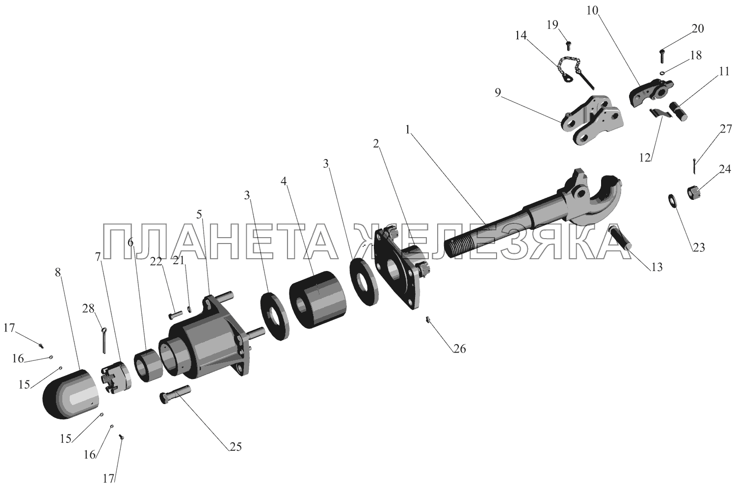 Буксирный прибор 500A-2805012-20 МАЗ-631705