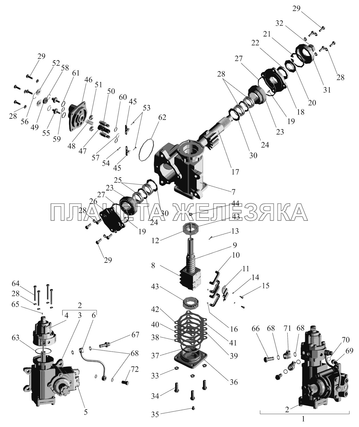 Механизм рулевой 64221-3400008-02 МАЗ-631705