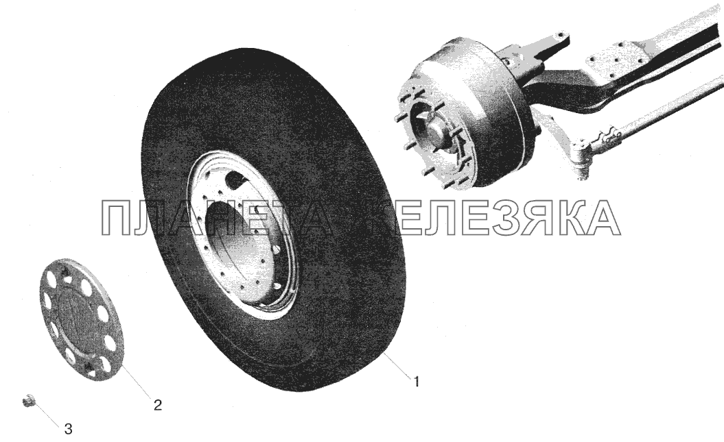 Установка передних колес МАЗ-6422