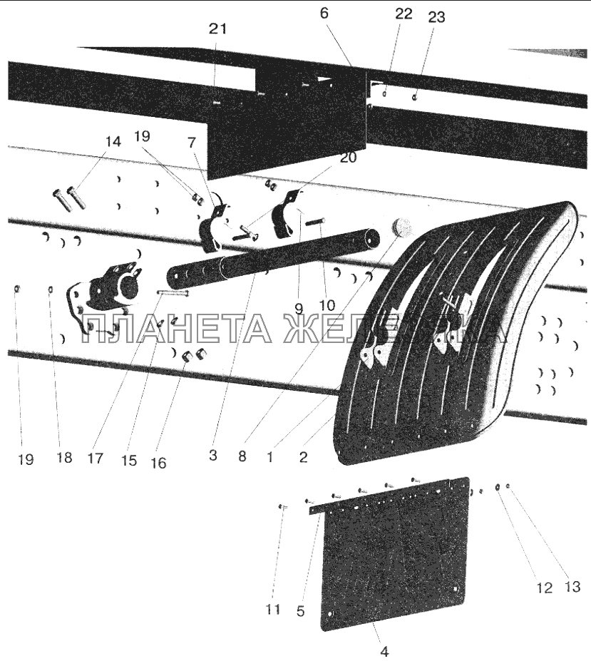 Установка крыльев МАЗ-6422