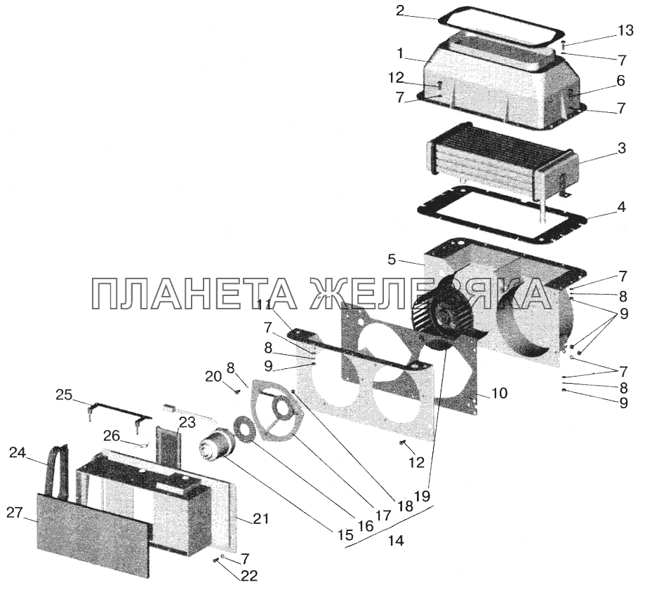 Отопитель МАЗ-6422