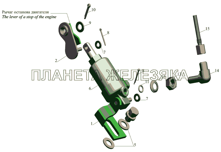 Цилиндр останова двигателя МАЗ-642505, 642508