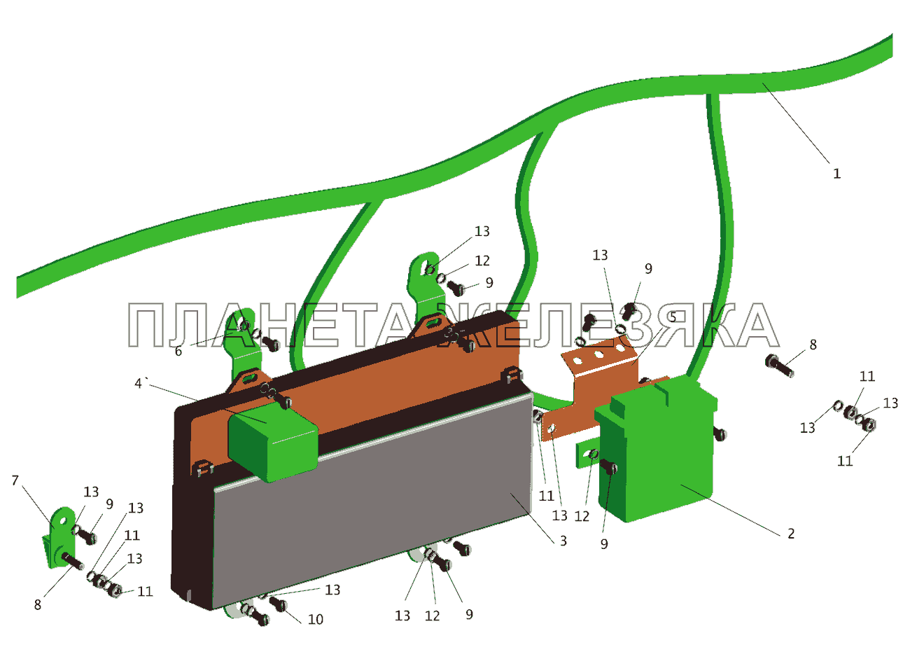 Установка коммутационной аппаратуры МАЗ-642505, 642508