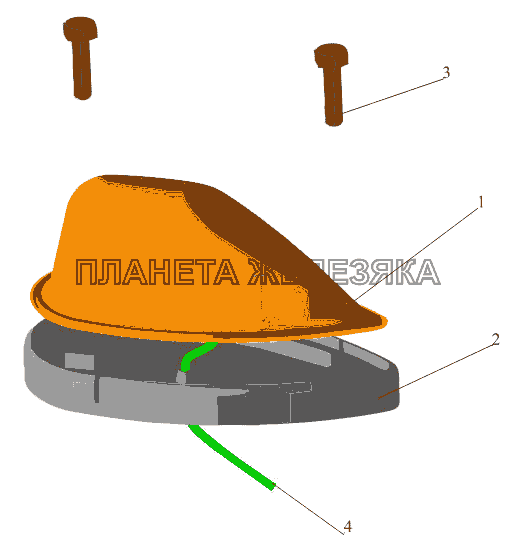 Установка фонарей автопоезда МАЗ-642505, 642508