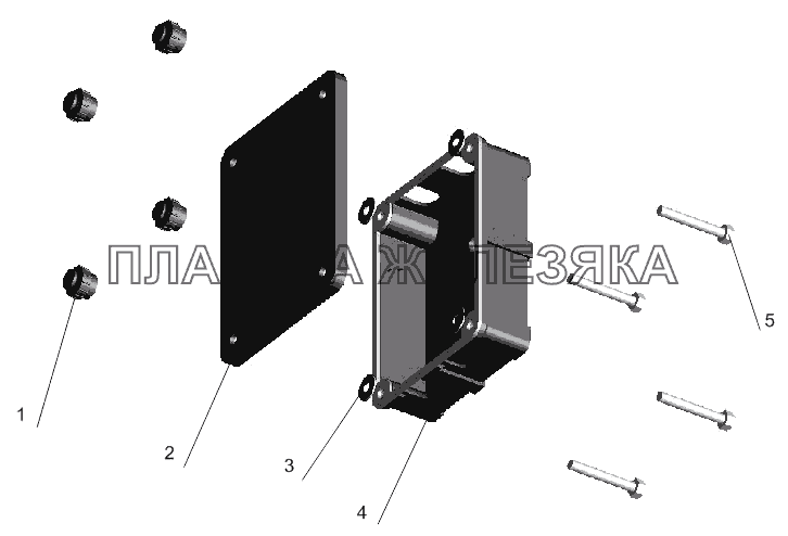 Коробка задних фонарей МАЗ-642505, 642508