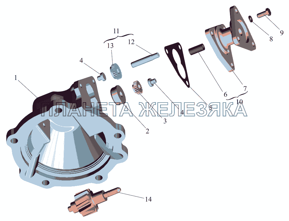 Коробка раздаточная. Крышка спидометра 6317-1802104 МАЗ-642505, 642508