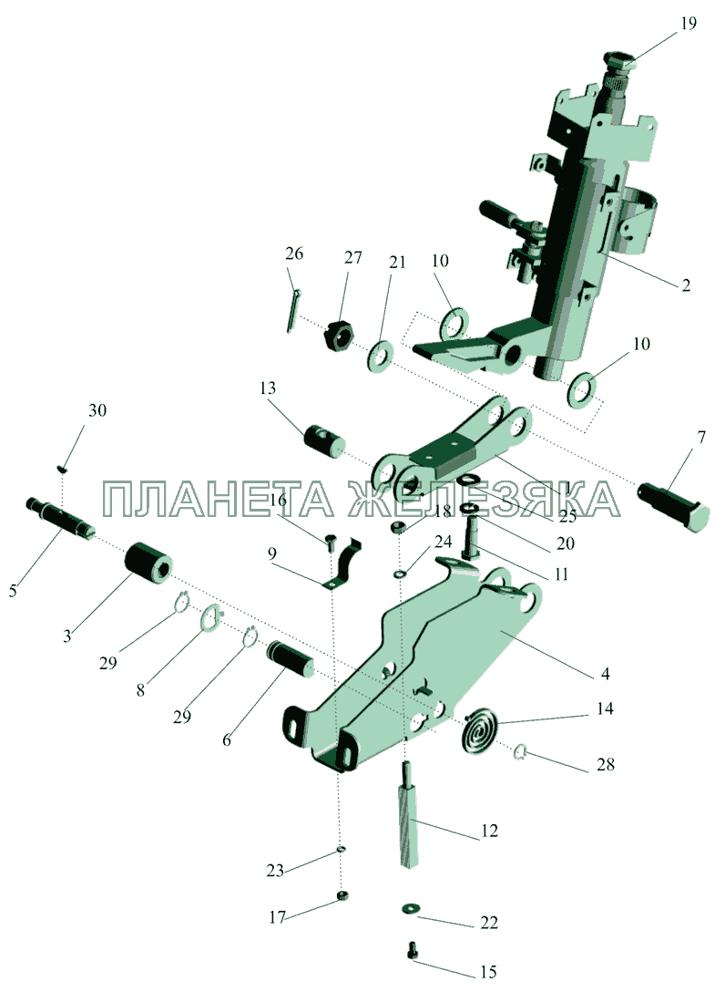 Кронштейн с колонкой МАЗ-642505, 642508 Кронштейн с колонкой МАЗ-642505, 642508