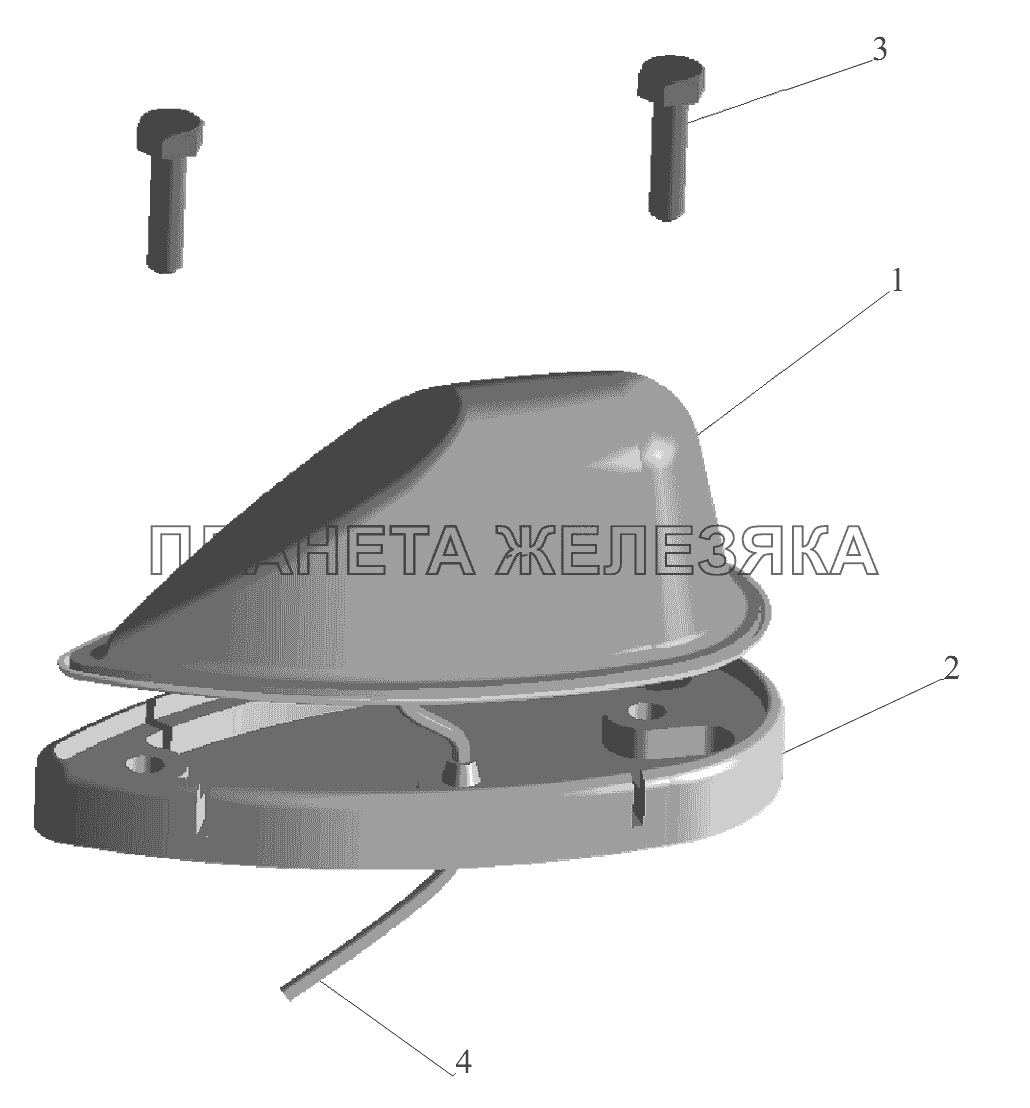 Установка фонарей автопоезда 6430-3700099 МАЗ-6430A8 (5440A8, 5440A5)