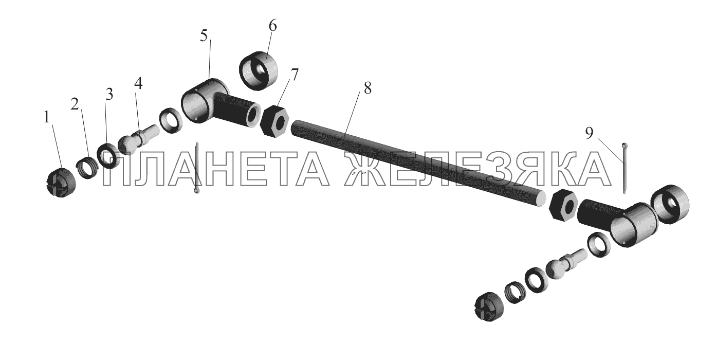 Тяга 64302-1703490 МАЗ-6430A8 (5440A8, 5440A5)