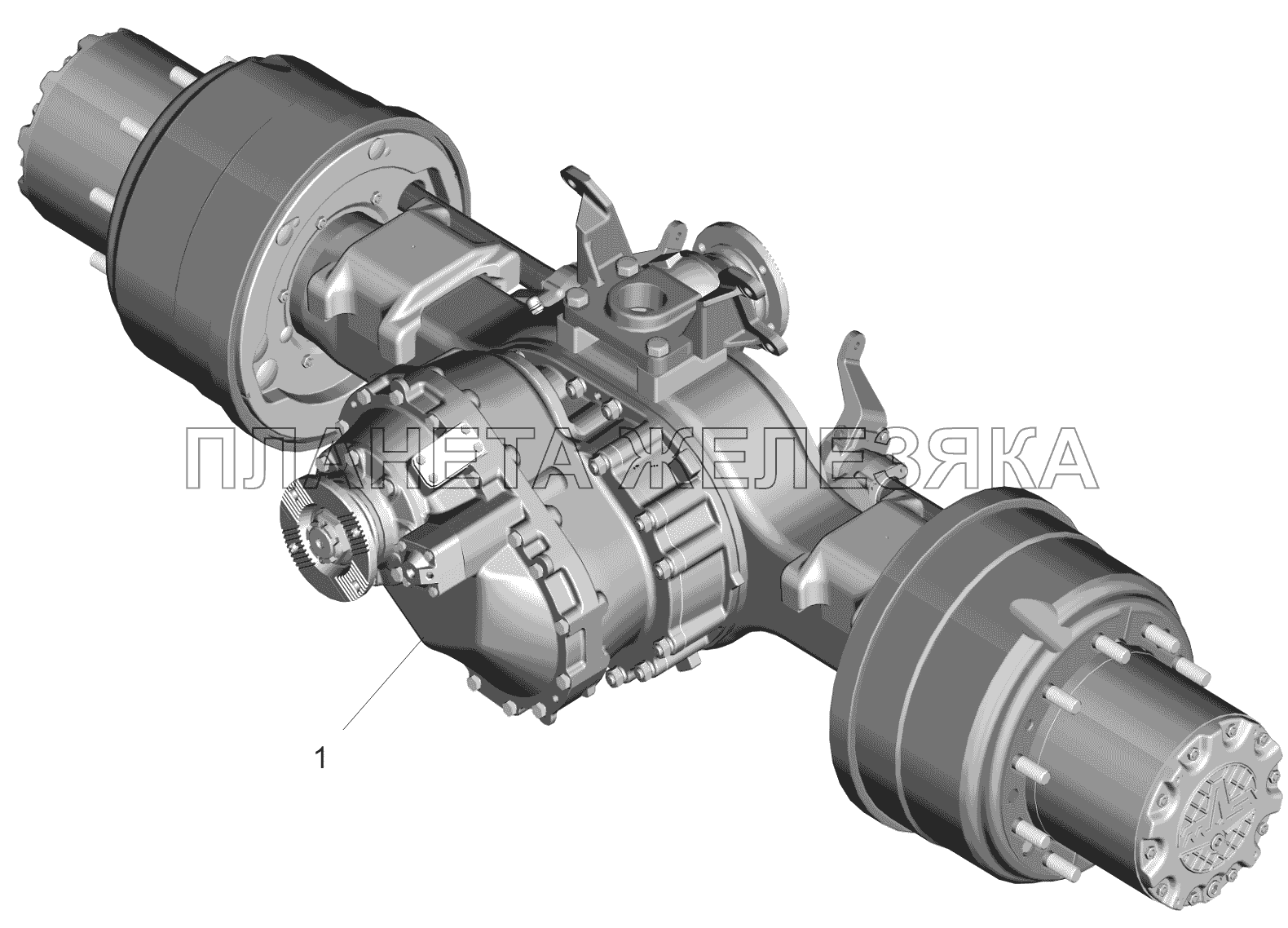 Мост средний МАЗ-6430A8 (5440A8, 5440A5)