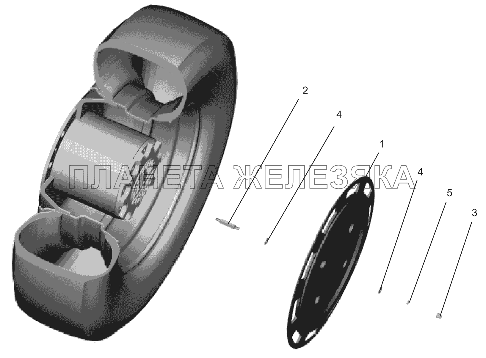 Установка шумопоглощающего колпака 5440-3104005 МАЗ-6430A8 (5440A8, 5440A5)