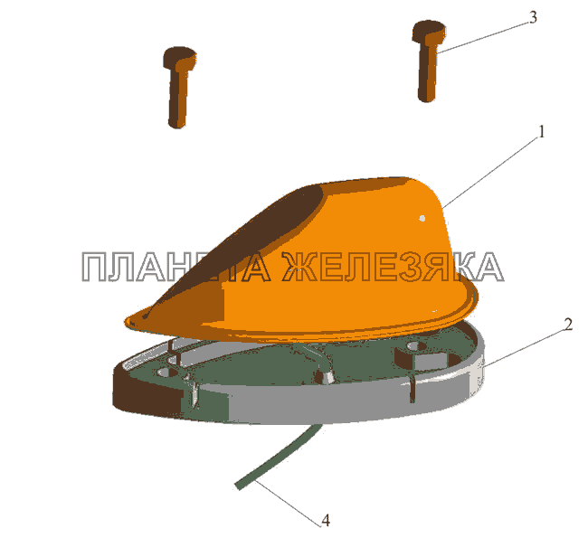 Установка фонарей автопоезда 6501-3700099-001 (-701) МАЗ-650108