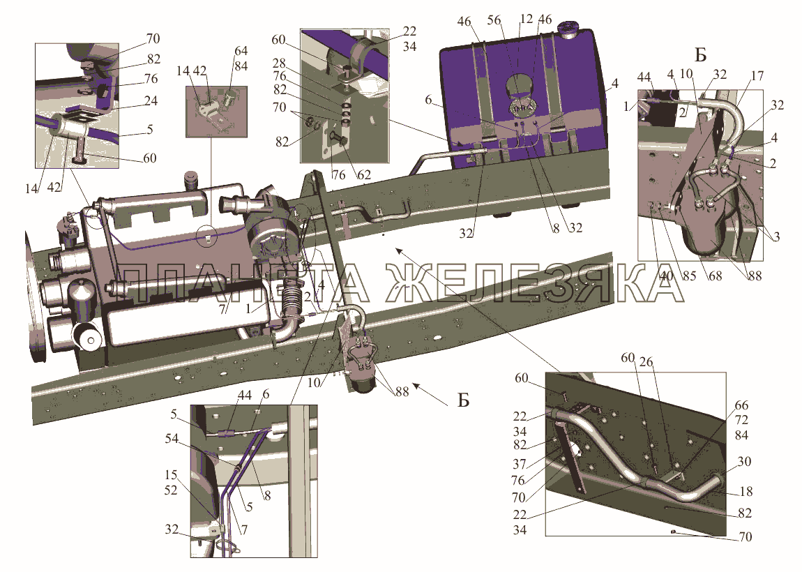 Крепление топливопроводов 650108-1104002-010 МАЗ-650108