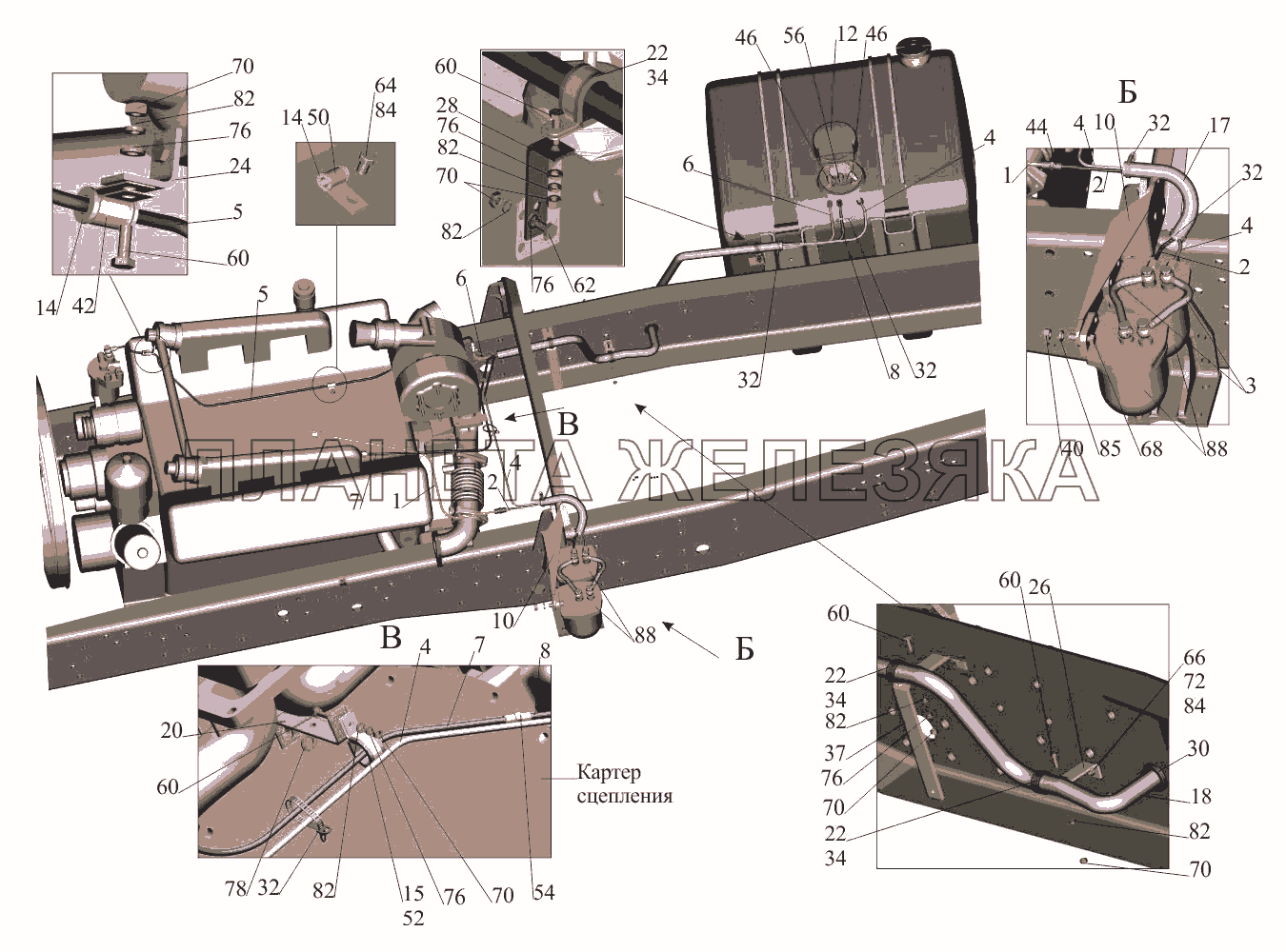 Крепление топливопроводов 650108-1104002-030 МАЗ-650108