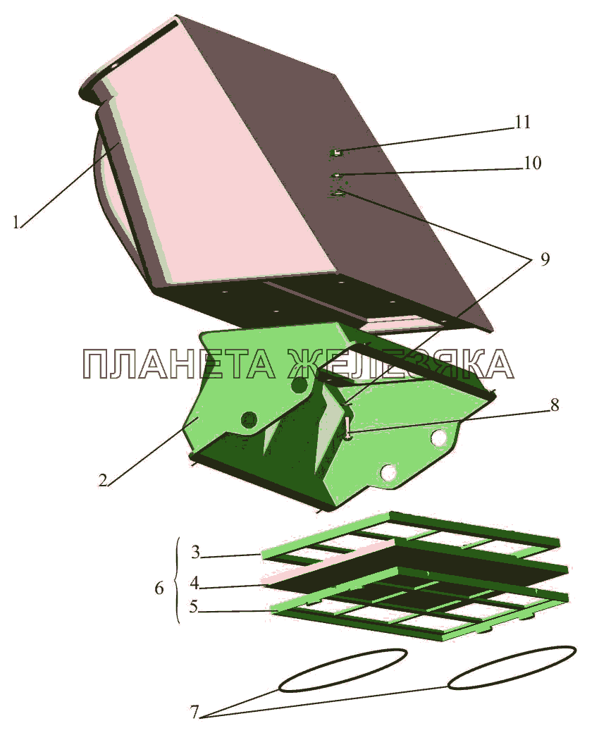 Установка фильтра 6430-8100022 МАЗ-650108