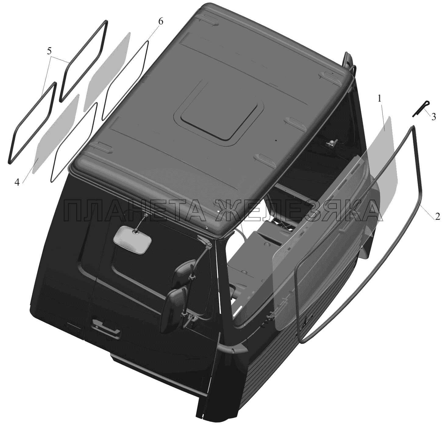 Установки стекла 6430-5200010, стекла задка 6501-5600015 МАЗ-650119