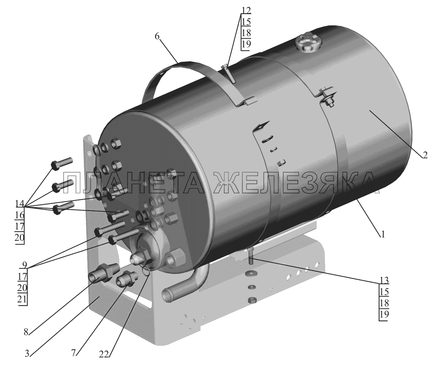 Установка масляного бака 650119-8600034 МАЗ-650119