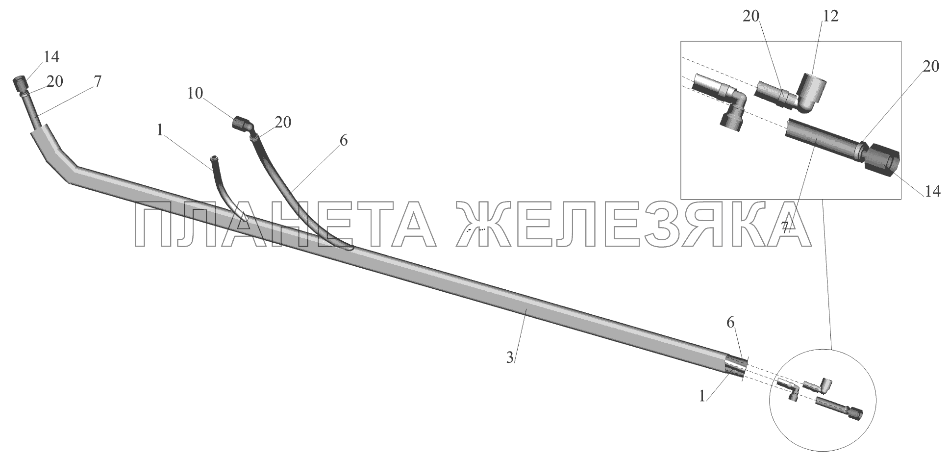 Шланги в оболочке 650119-1402020 МАЗ-650119