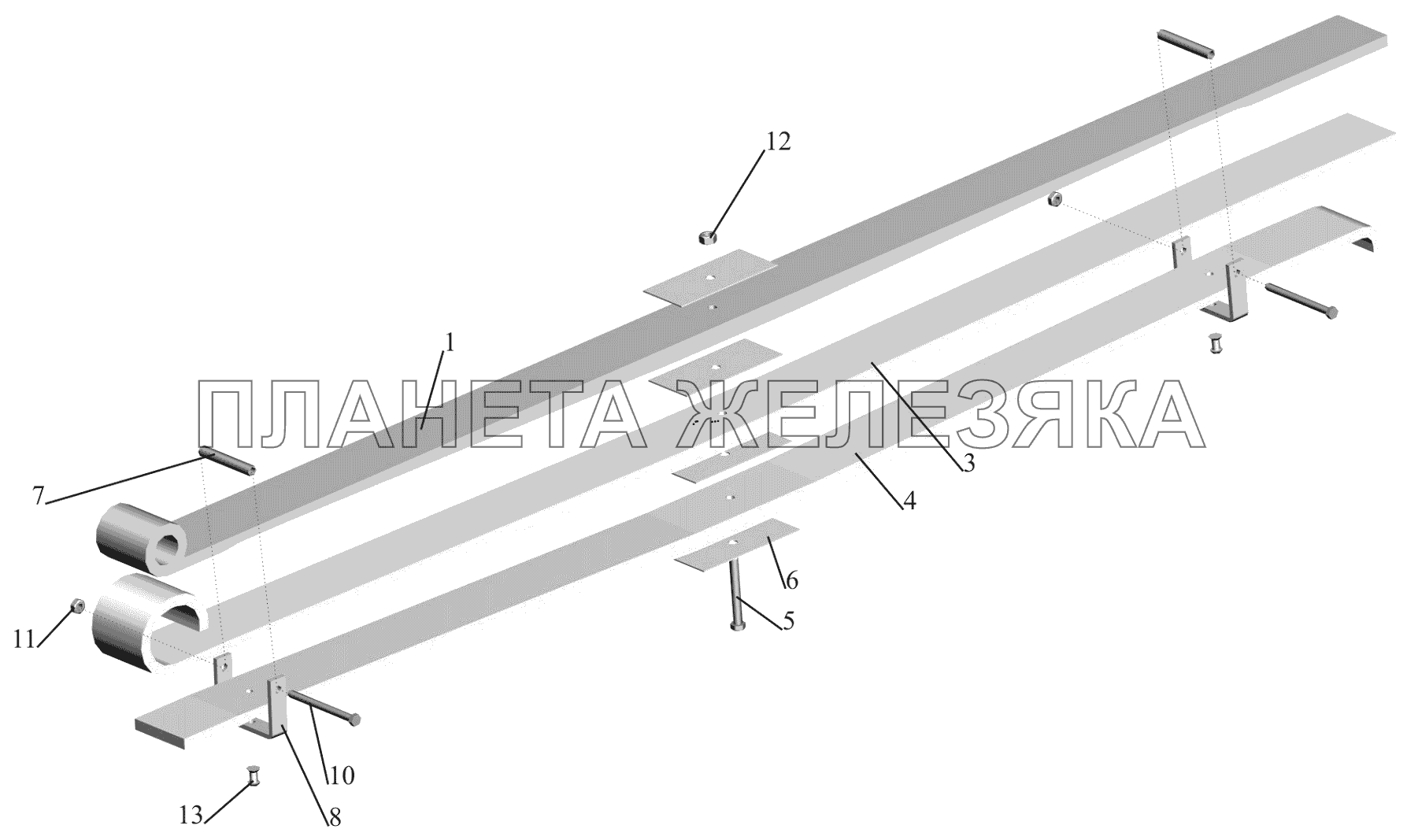 Рессора передняя 6430-2902012-10 МАЗ-650119