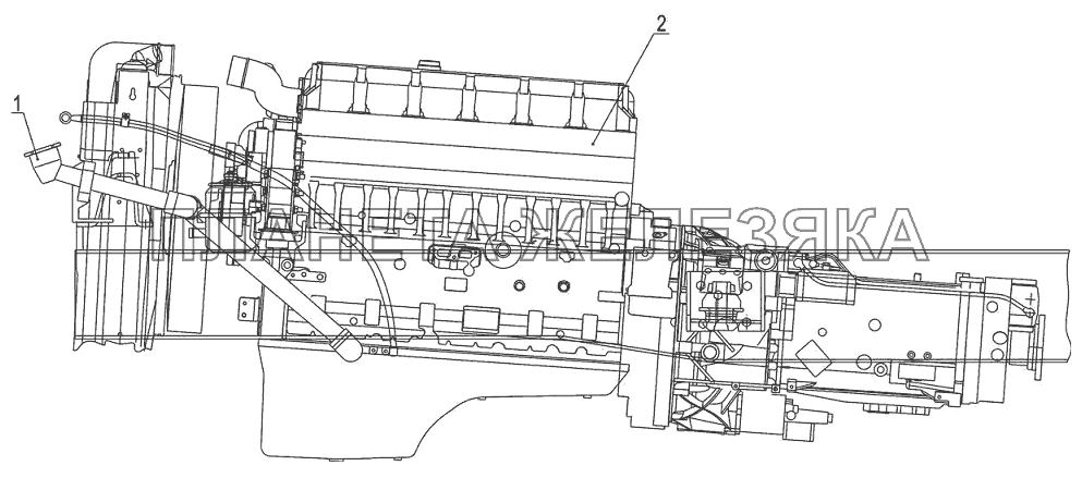 Установка силового агрегата 6501B9-1000000-020,(030),(200),(210),(220),(230) МАЗ-6501B9