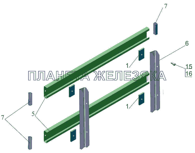 Боковое ограждение 6501А5-2815018 МАЗ-6501B9