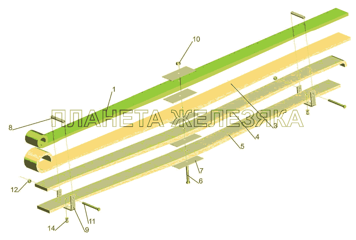 Рессора передняя 6312-2902012-000 МАЗ-6501B9