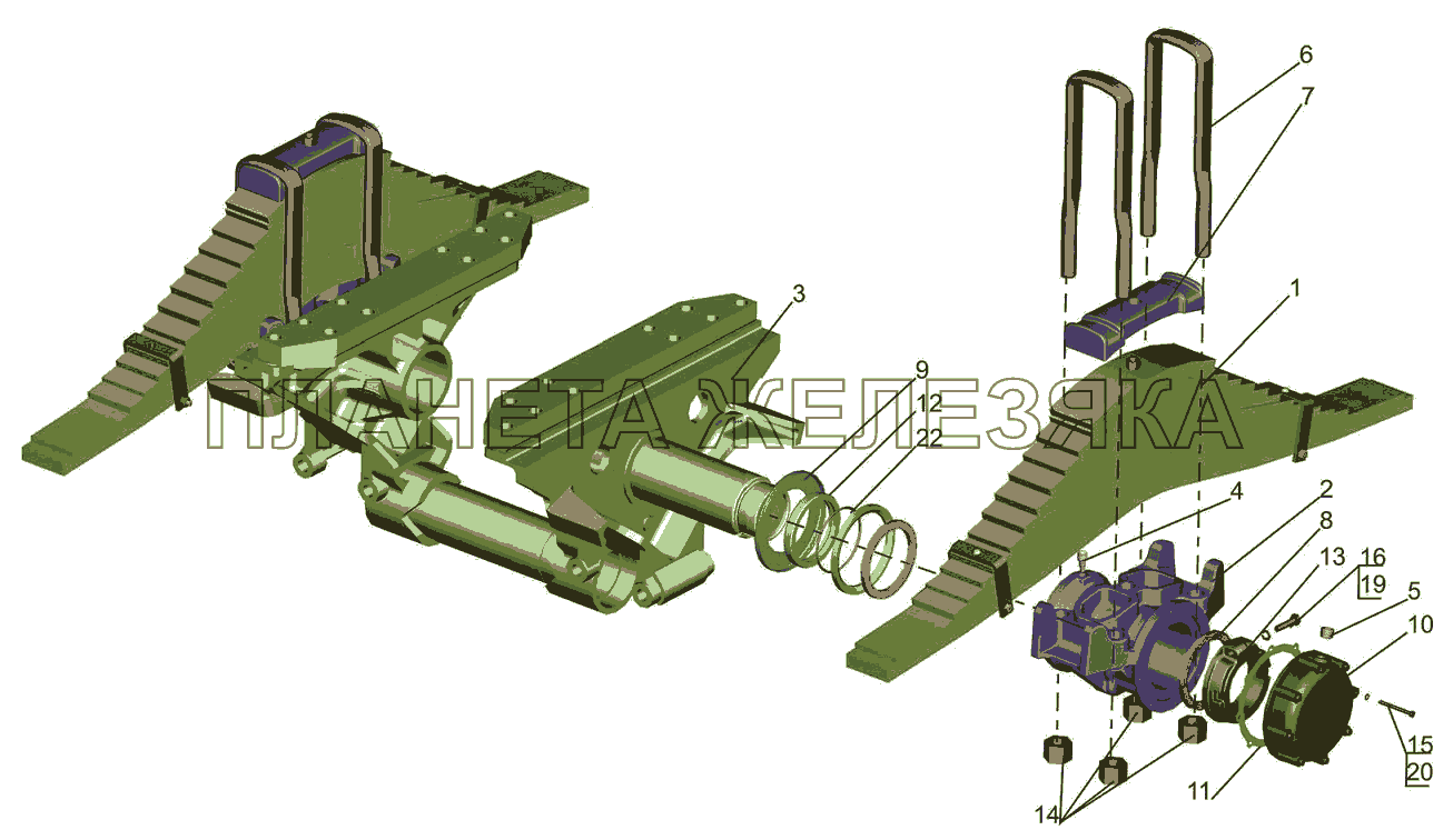 Подвеска балансирная 650119-2900012 МАЗ-6501B9