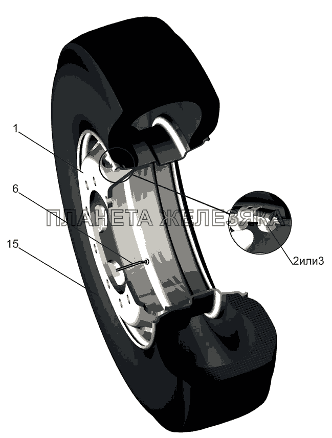 Колесо и шина МАЗ-6501B9