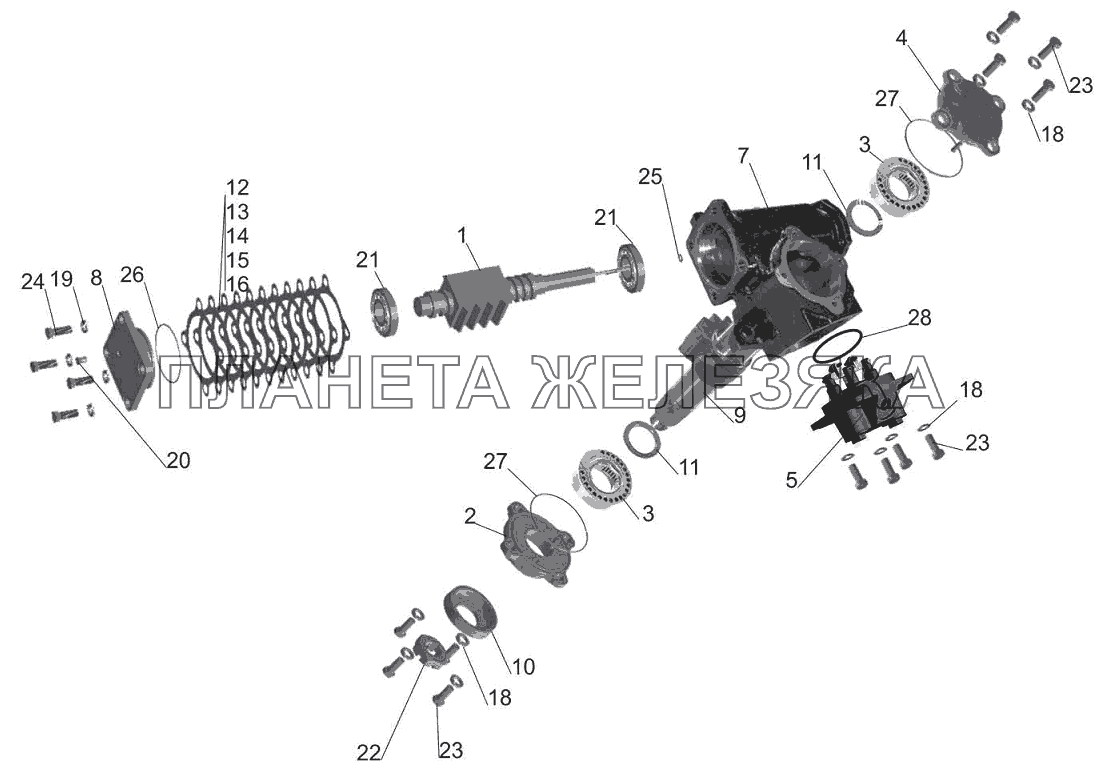 Механизм рулевой 64221-3401005-10 МАЗ-6501B9