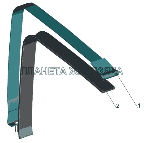 Хомут крепления бака 6430-1101110 МАЗ-6501B9
