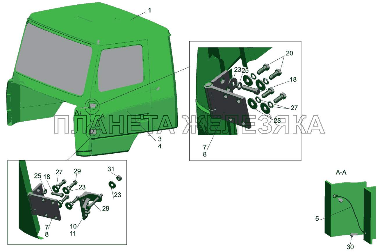 Кабина 650119-5000022-050 МАЗ-6501B9