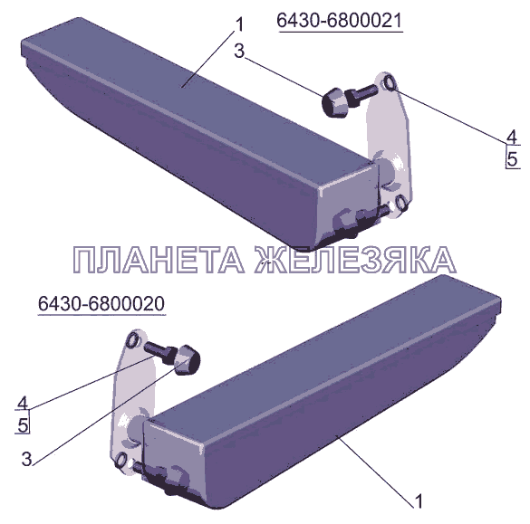 Установка подлокотника 6430-6800020 (21) МАЗ-6501B9