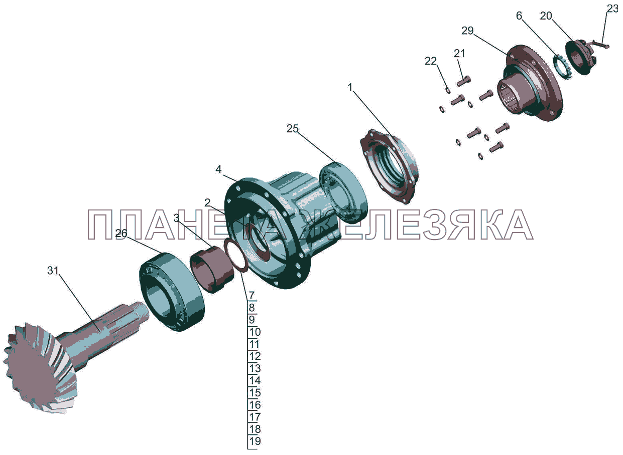 Шестерня ведущая 64221-2402021-012, 64221-2402021-612 МАЗ-6501B9