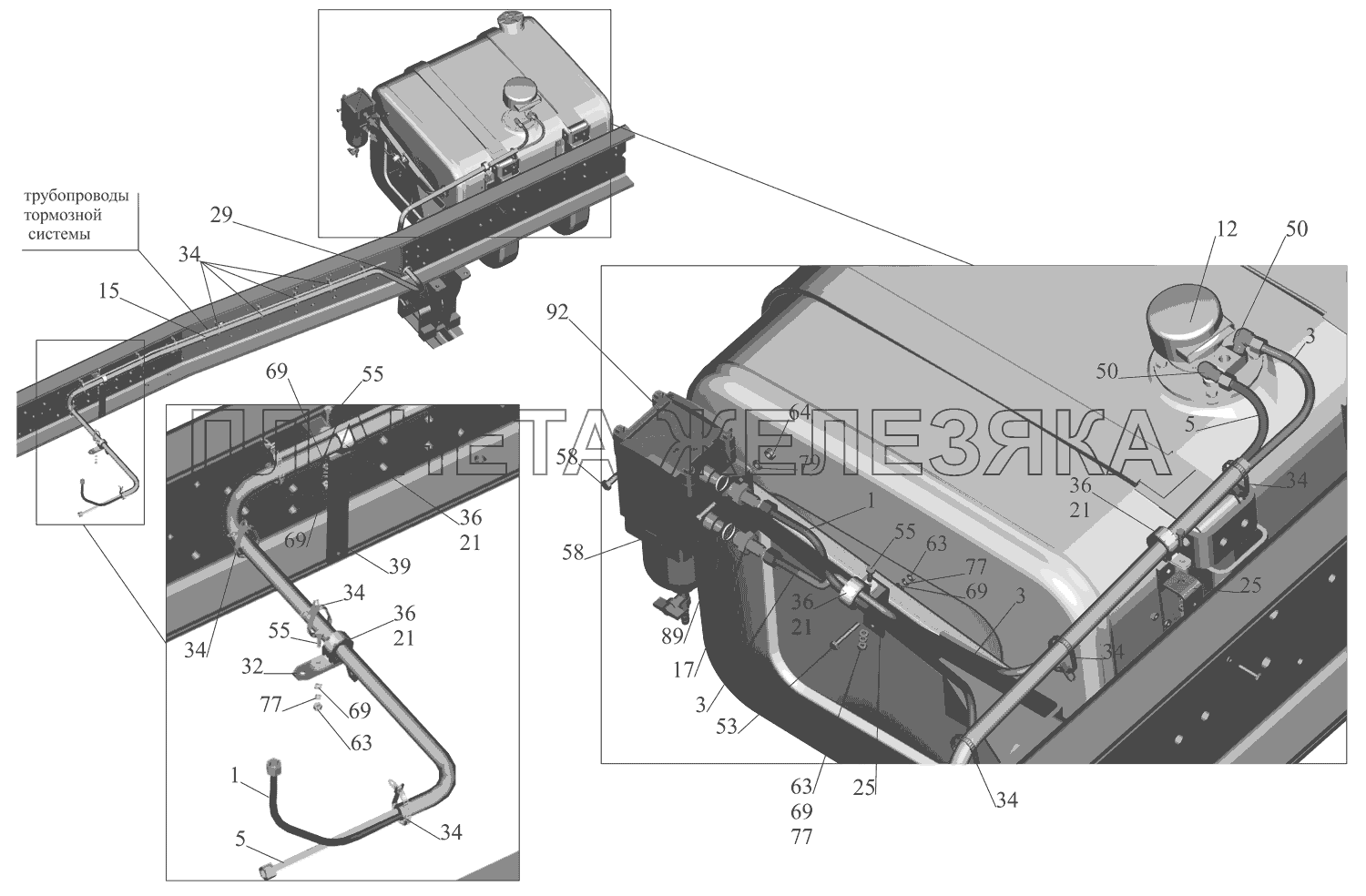 Установка топливопроводов 651669-1104002-010 МАЗ-651669-320 (340)