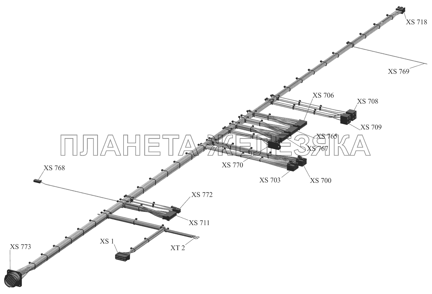 Жгут АБС по кабине 544019-3724610 МАЗ-651669-320 (340)