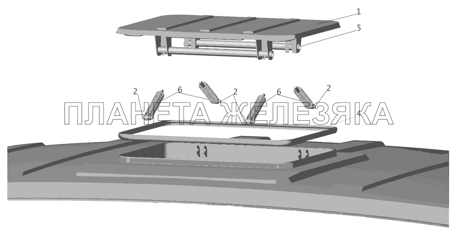 Установка люка 6501-5700010 МАЗ-651669-320 (340)