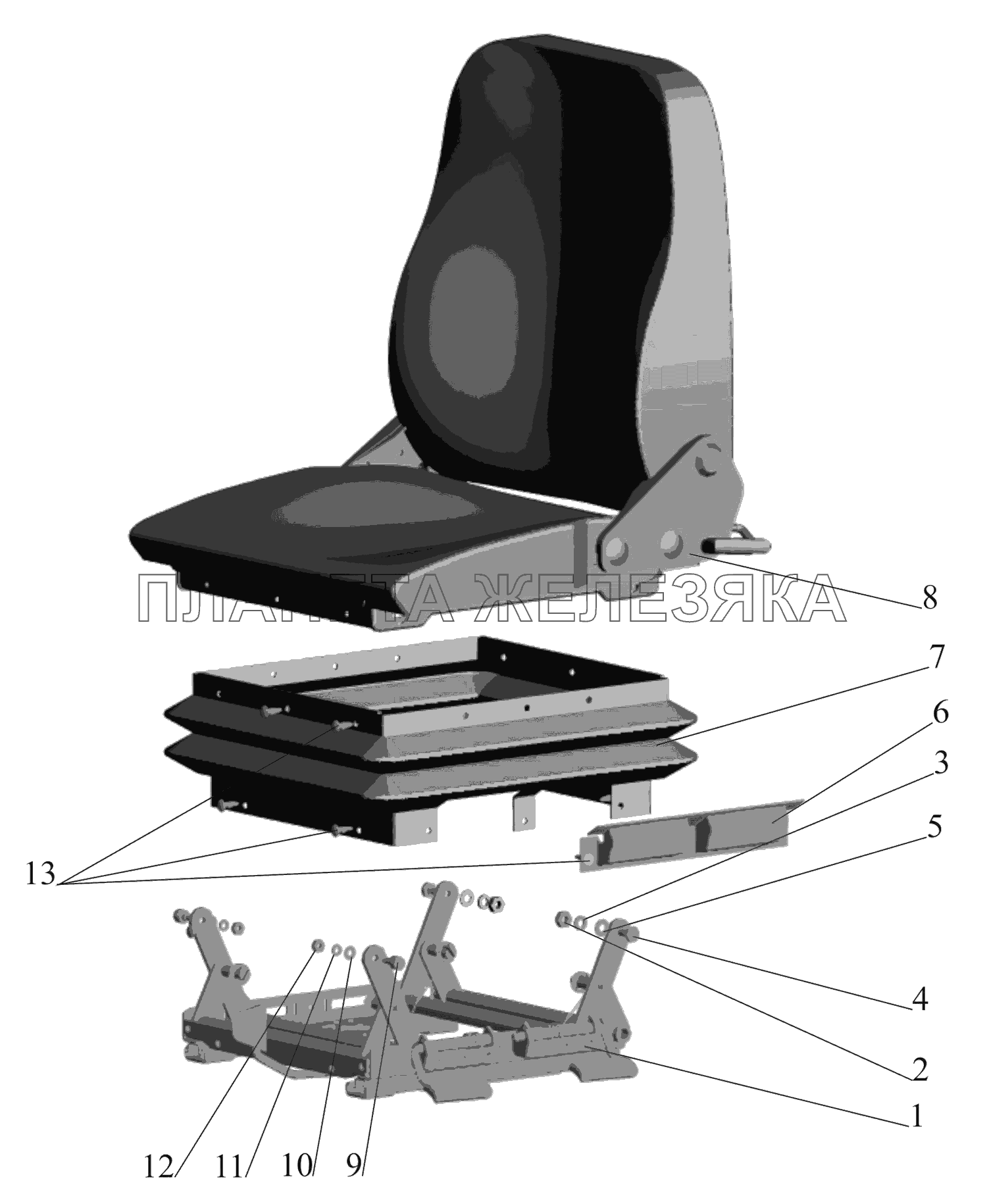 Сиденье 6430-6800010 МАЗ-651669-320 (340)