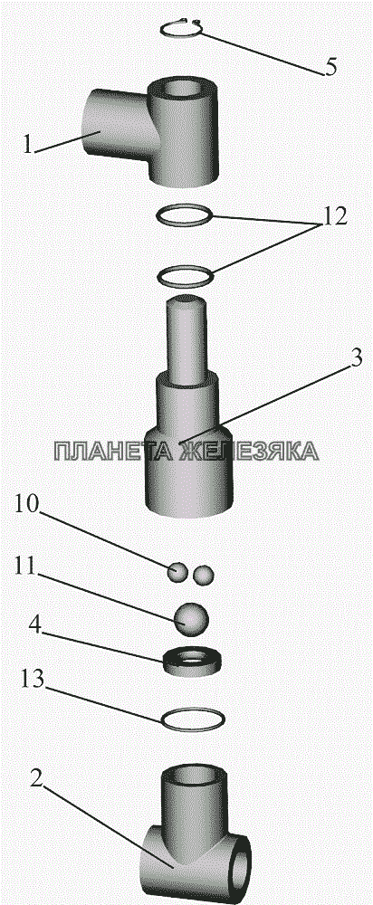 Клапан обратный с арматурой 551639-8609238 МАЗ-651669-320 (340)