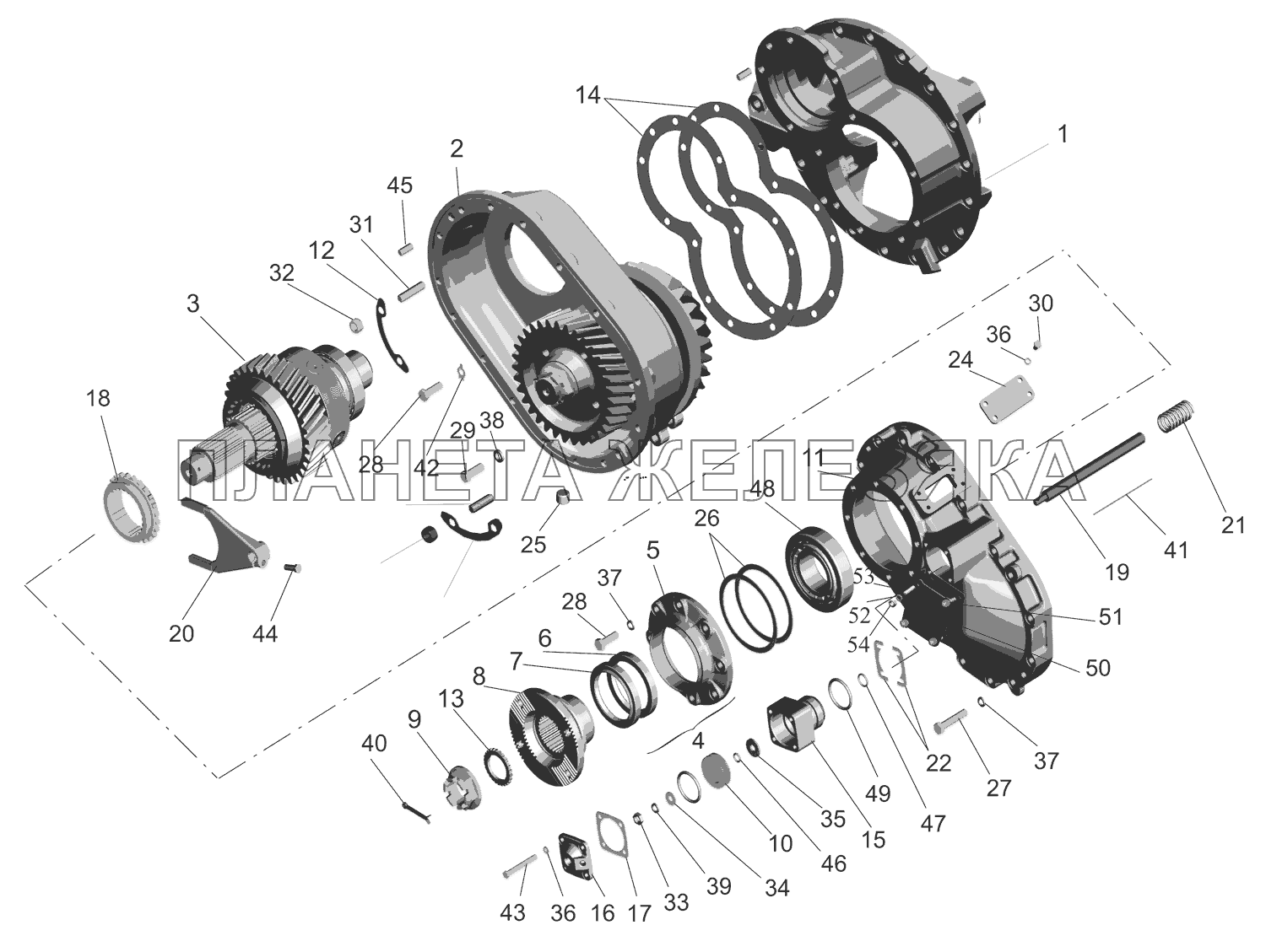 Редуктор среднего моста 651669-2502010 МАЗ-651669-320 (340)