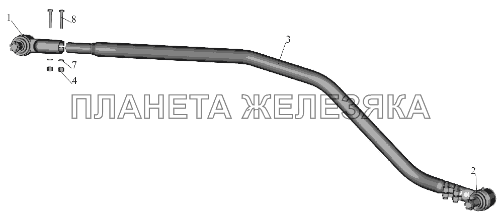 Тяга продольная 651608-3003100 МАЗ-651669-320 (340) Тяга продольная 651608-3003100 МАЗ-651669-320 (340)