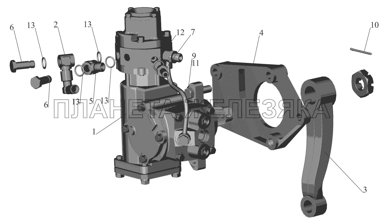 Рулевой механизм с кронштейном 651608-3400006 МАЗ-651669-320 (340)