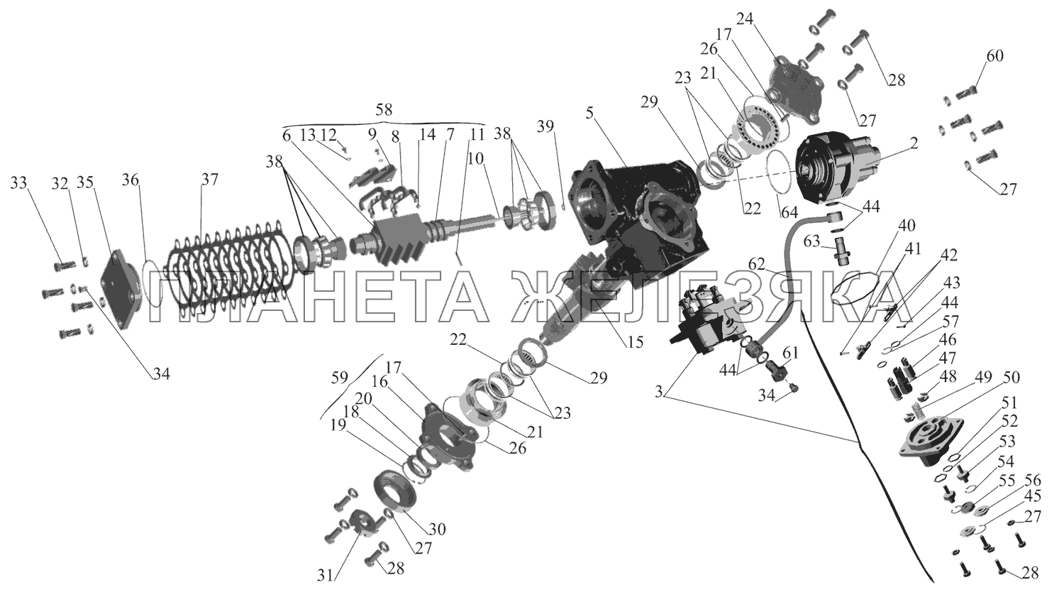 Механизм рулевой 64221-3400010-10 МАЗ-651669-320 (340)